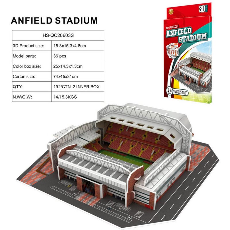 World Cup DIY football stadium model: Real Madrid, Liverpool, Juventus, AC Milan stadium assembly model, 3D simulation stadium.